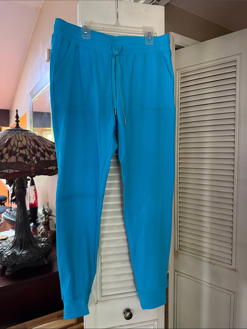 Zyia Athletic Drawstring Jogger Pants - Turquoise